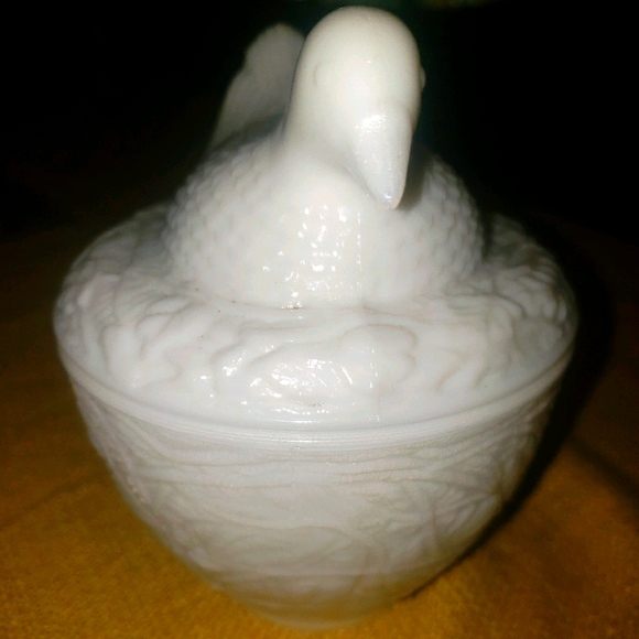 Avon Accents Vintage Avon Milk Glass Hen Candy Dish Poshmark
